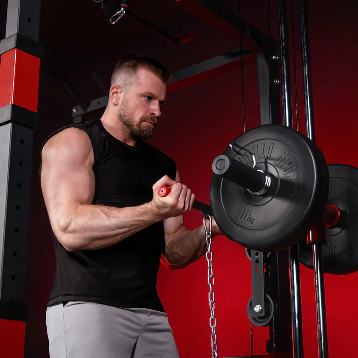 Power Rack pritūpimų narvas su apatine ir viršutine trauka