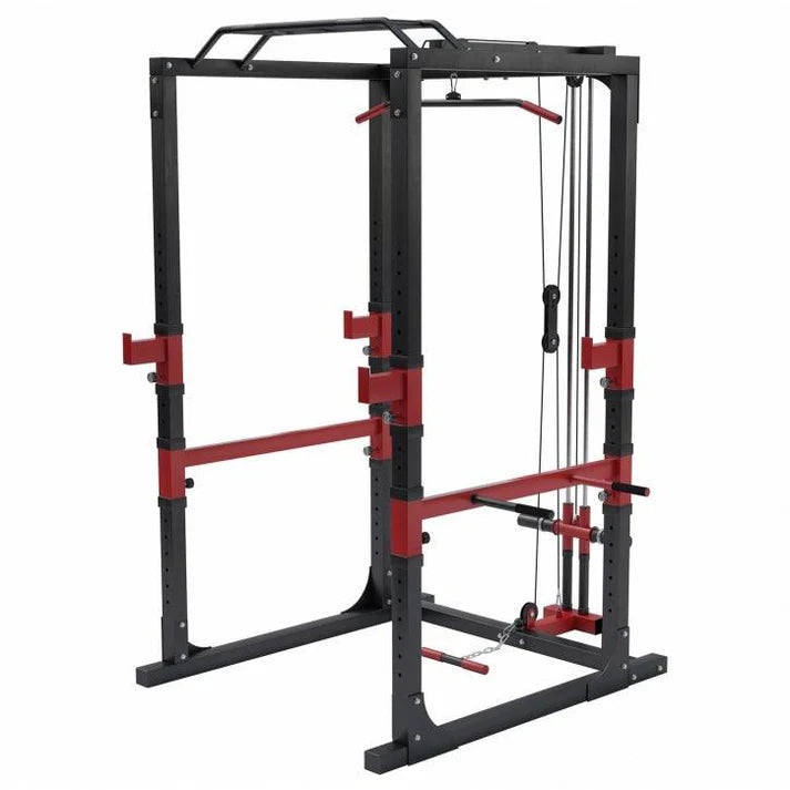 Power Rack pritūpimų narvas su apatine ir viršutine trauka