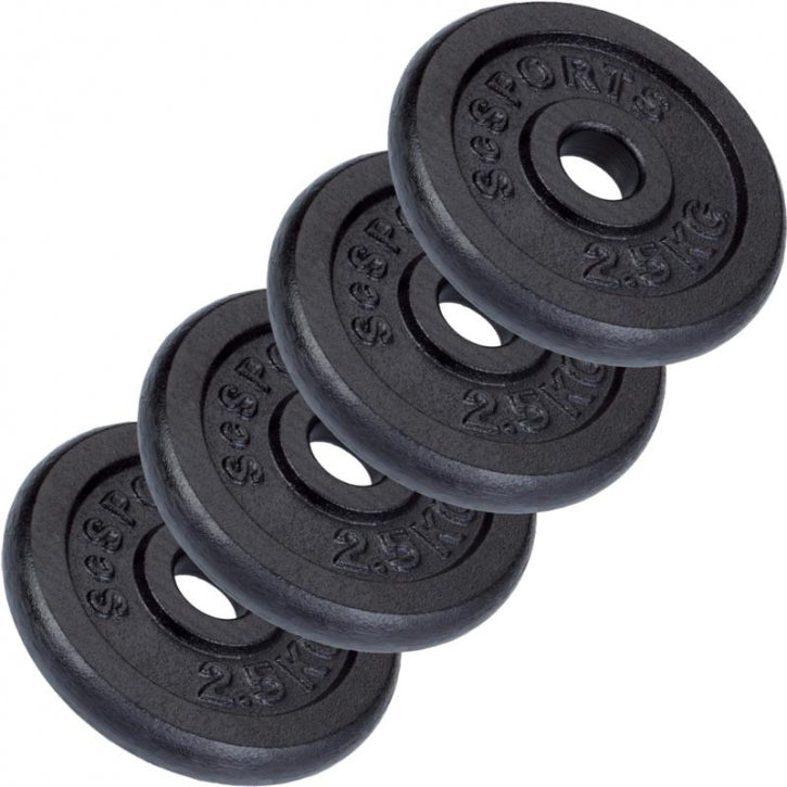 ScSPORTS levypainot 4 x 2,5 kg, 30 mm