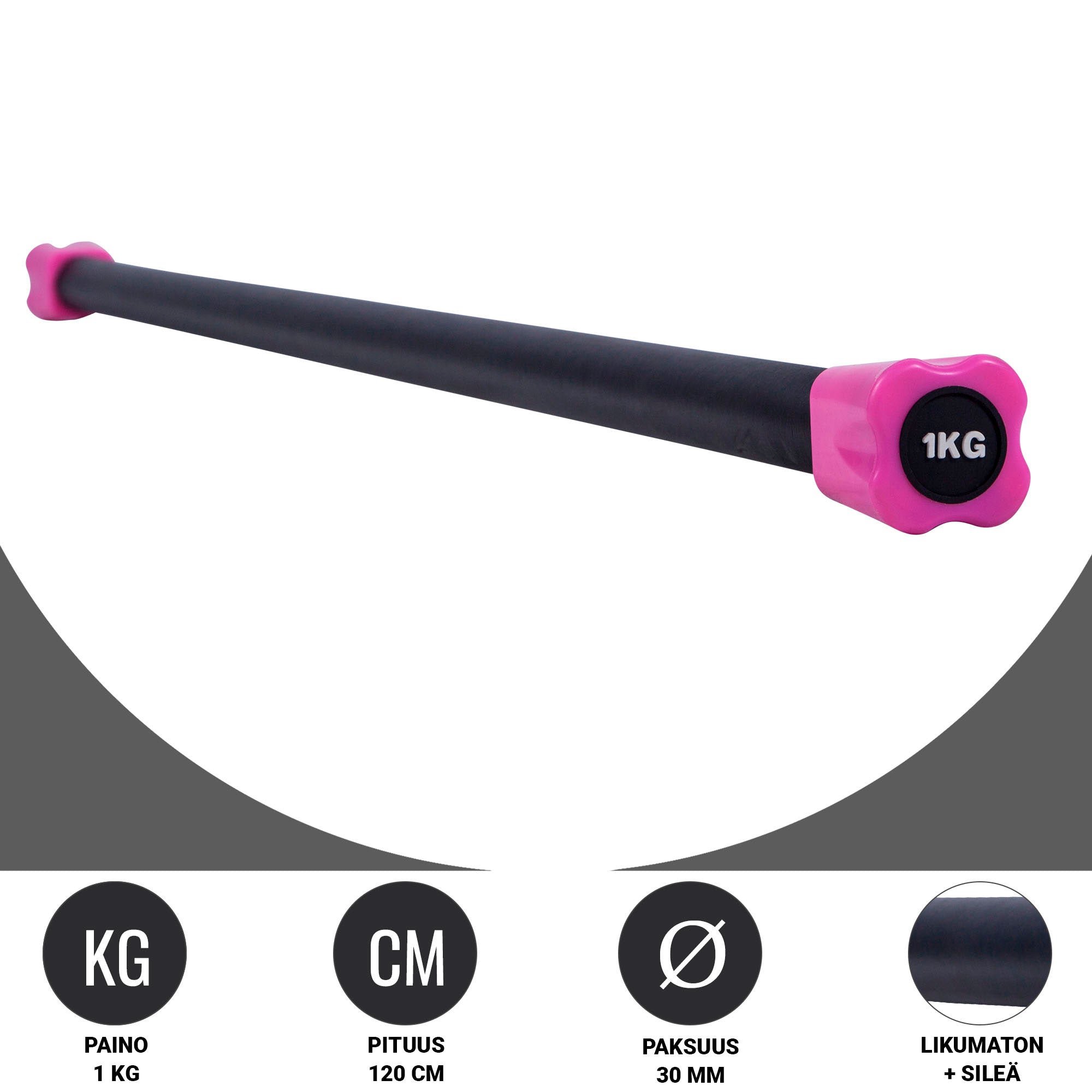 Aerobic Bar 1–10 kg – kiinteäpainoinen ryhmätreenitanko