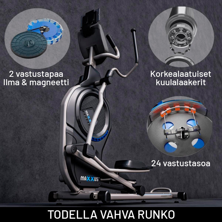 Crosstrainer CX 9.1 ilma- ja magneettivastuksella