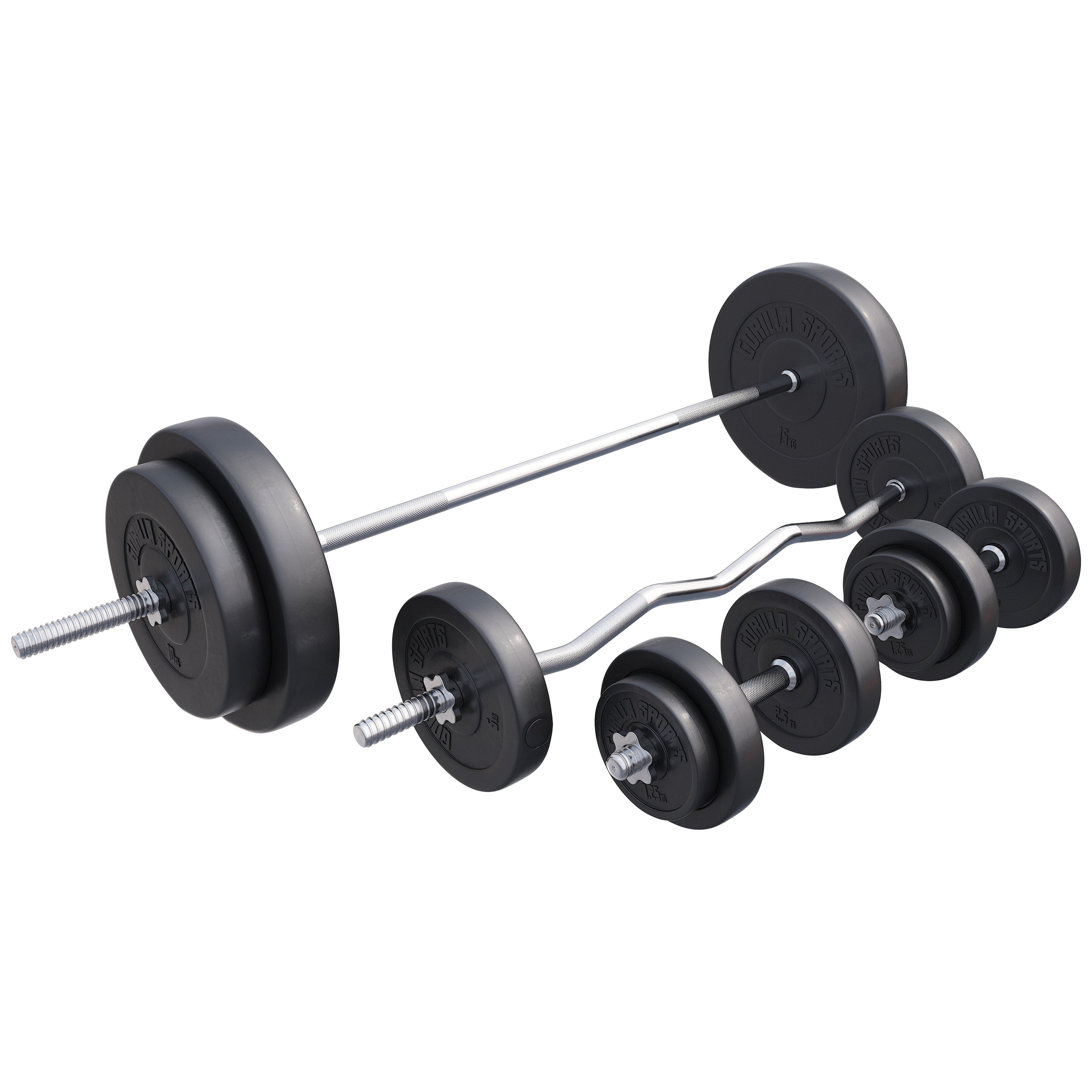 Vinyylinen levytankosarja 100 kg suoralla ja EZ-tangolla
