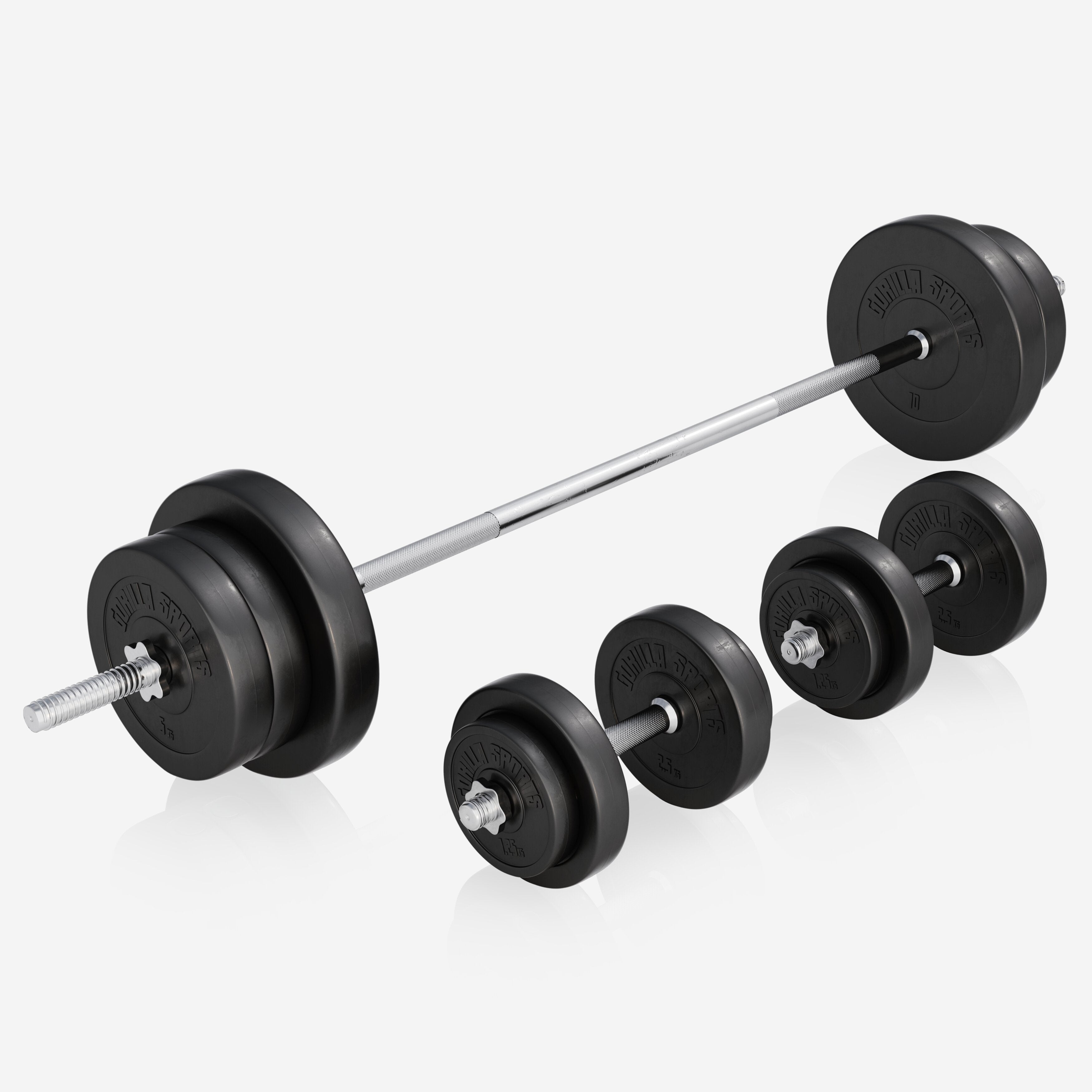 Säädettävä painonnostopenkki + 70 kg levytankosarja