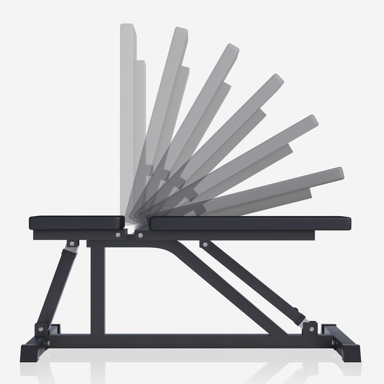 Säädettävä vinopenkki max 200 kg, Black Edition
