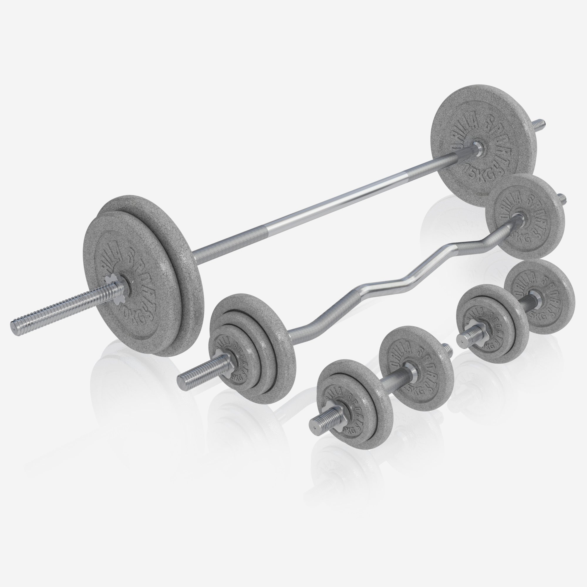 Monitoiminen treeniasema + levytankosarja 108 kg