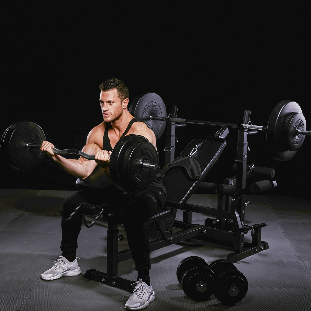 Monipuolinen kotikuntoilulaite 100 kg painosarjalla