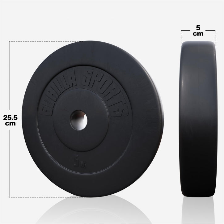 Vinyylinen levytankosarja 100 kg tangolla ja käsipainoilla