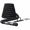 Voimaköysi 5 cm x 9 m, musta, seinäkiinnikkeellä