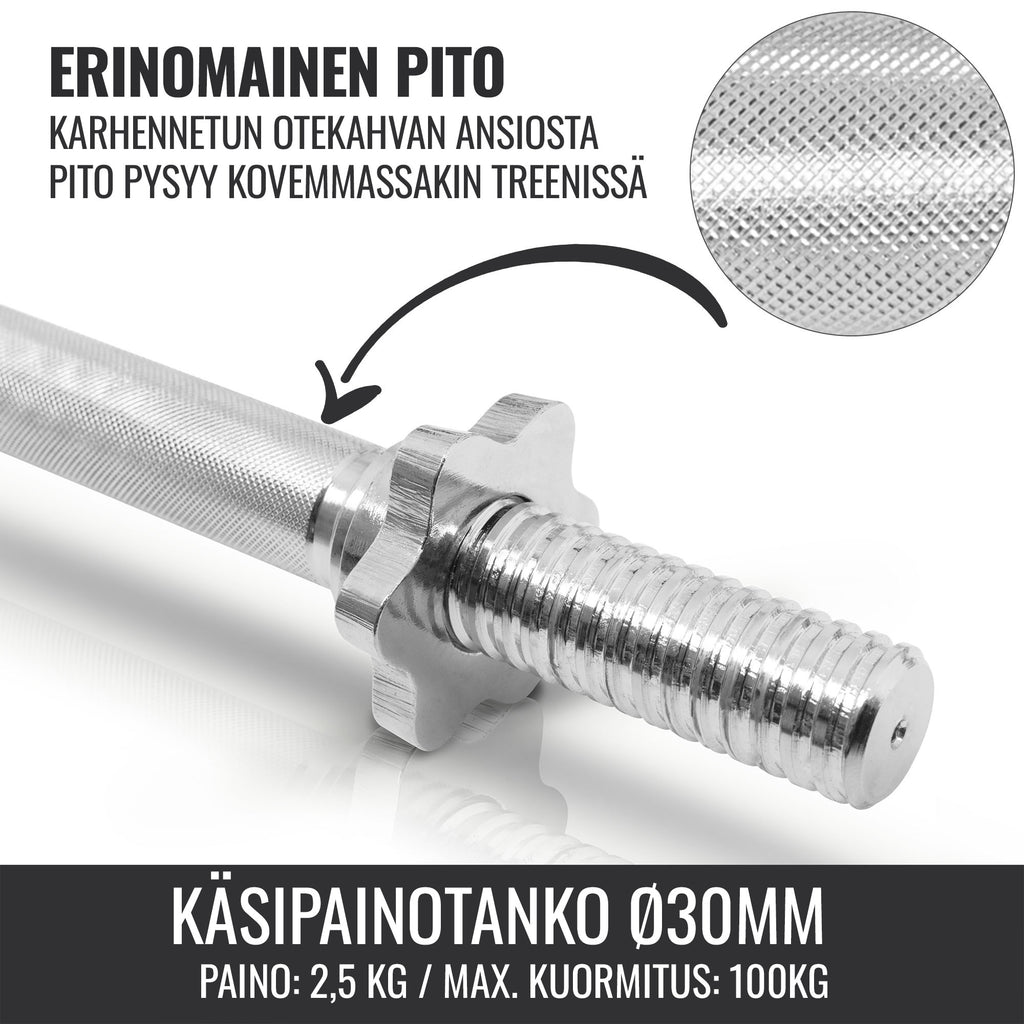 Tri Grip käsipainosetti 30 kg valuraudasta
