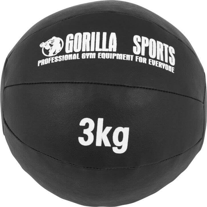 Wall Ball kuntopallo 1–10 kg, musta PU