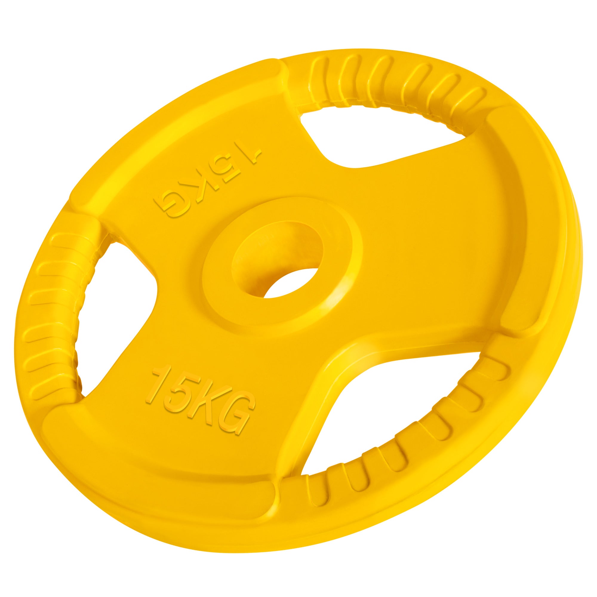 Olympia Tri Grip levypainot 2 x 15 kg, 50 mm, keltainen