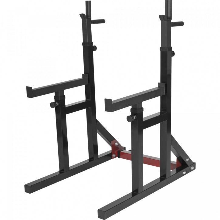 Säädettävä kyykkyteline levytankosarjalla 40 kg