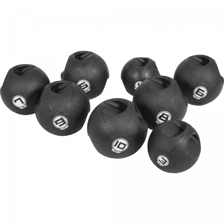 Grip-kuntopallosarja oteaukoilla 3–10 kg