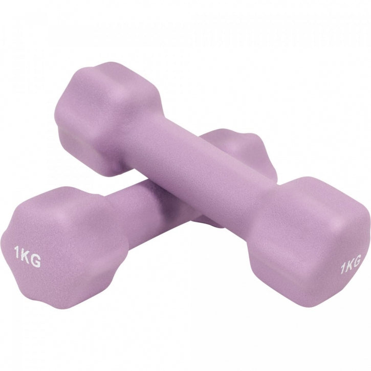 Aerobic hexagon-käsipainosetti 1–10 kg neopreenipinnoitteella