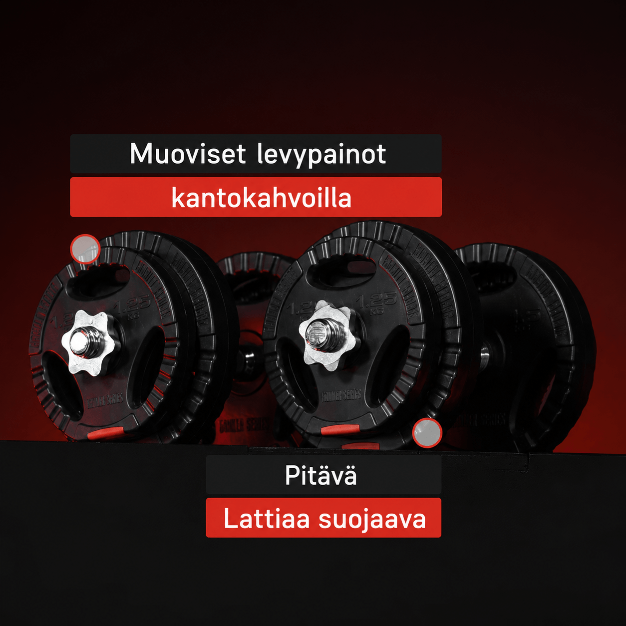 Vinilinis Tri Grip štangos rinkinys 100 kg