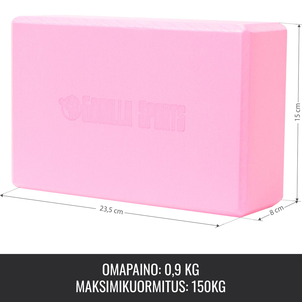 Joogapalikka 23,5 x 15 x 8 cm, Pinkki